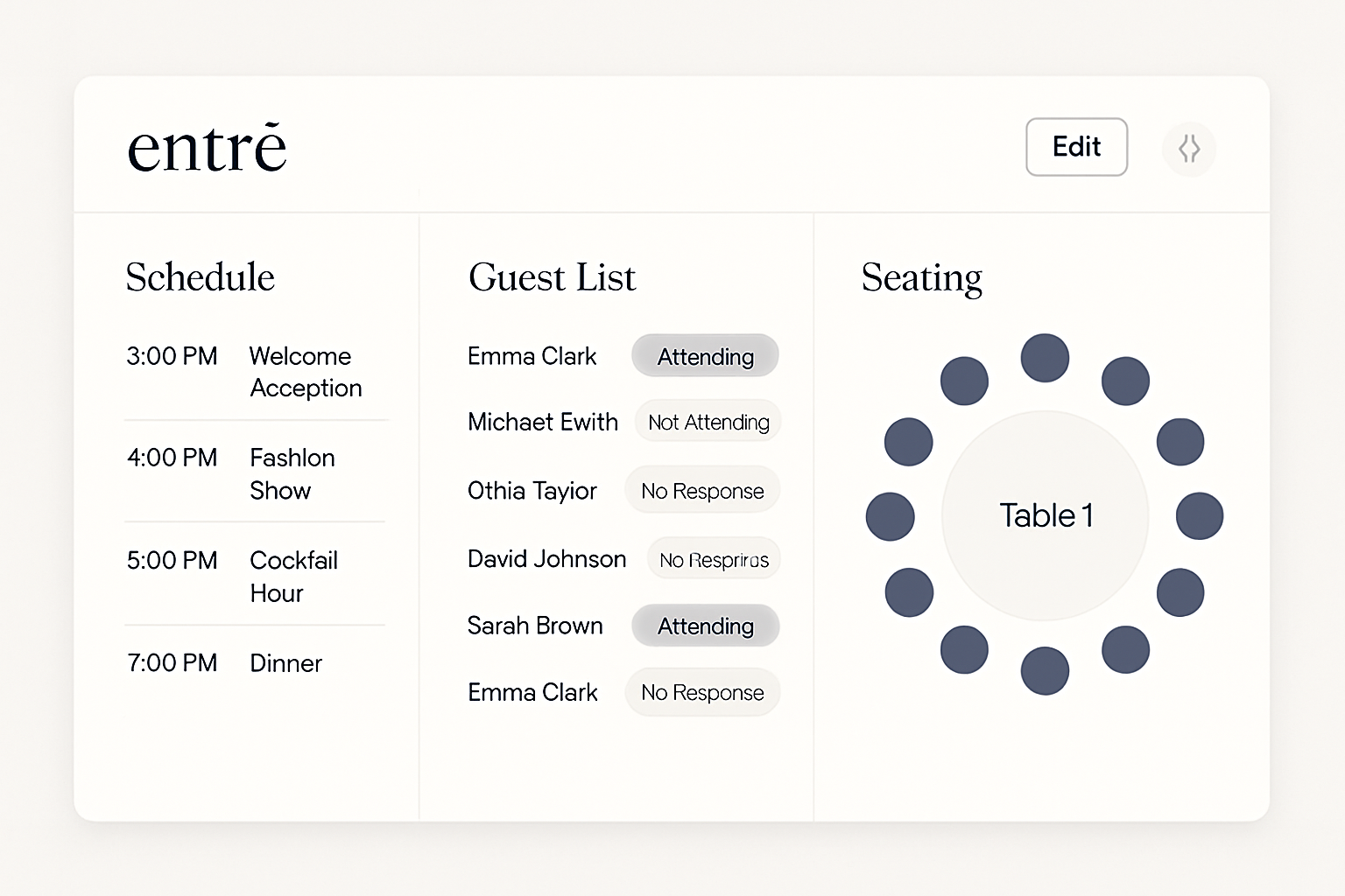 Event Tracking Interface