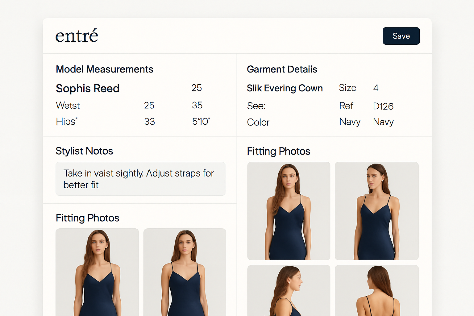 Fitting Management Interface